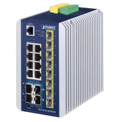Planet Industrial L3 8-Port 10 100 1000T 802.3bt PoE 2-Port 1G 2.5G SFP 2-Port 10G SFP Managed Ethernet Switch