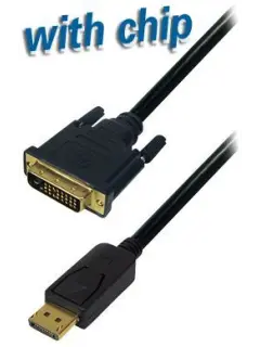 Transmedia DisplayPort plug to DVI 24 1 plug, 3,0 m