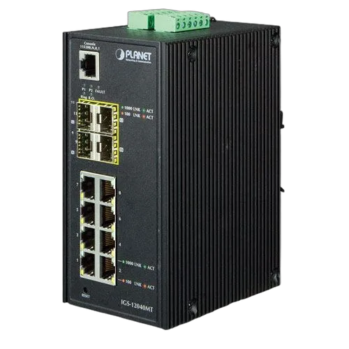 Planet Industrial 8 Gigabit Ports 4 SFP Managed Switch