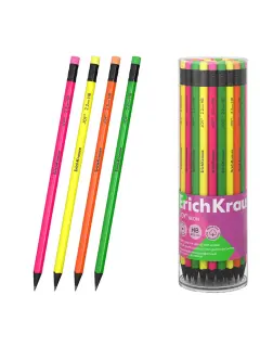 Olovka grafitna ErichKrause Joy HB sa gumicom neon okrugla sortirano 42/1