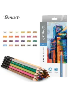 Umjetnički set Deli Dmast pastelne olovke 4,0mm 24 kom u kutiji EC302-24