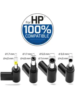 Port punjač 65W GaN2 USB-C za HP NB, 5 nastavaka