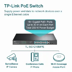 TP-Link 18-Port Gigabit Easy Smart Switch with 16-Port PoE