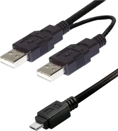 Transmedia USB typeA plug-Micro USB typeB 1m
