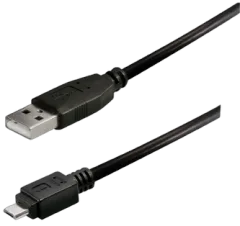 Transmedia USB typeA plug-Micro USB typeB 1m