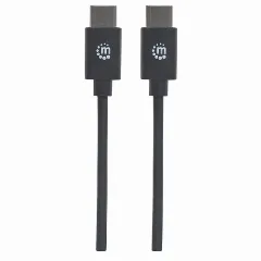 Manhattan kabel USB 2.0 Type-C, 3A, 60W, 1m, crni