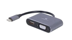 Gembird USB Type-C to HDMI VGA display adapter, space grey