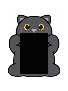 Čarobna ploča iTotal LCD Cat crna XL3170