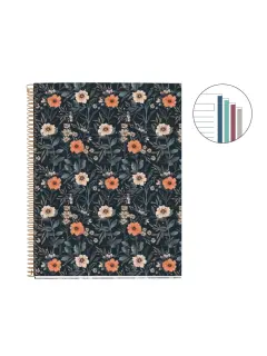 Kolegij blok Miquelrius A4 70g 100L spiralni crte bloom british bloom MR4046