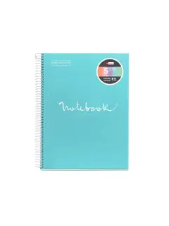 Kolegij blok Miquelrius A5 90g 120L spiralni crte Extra rigid cardboard emotions sky blue MR49943
