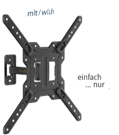 Transmedia Highly flexible TV wall bracket, 23" - 65", Black