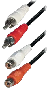 Transmedia 2x RCA-plug - 2x RCA-jack, 1,5 m