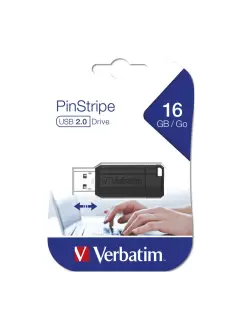 USB stick Verbatim 2.0 #49063 16GB Pinstripe, crni