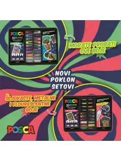 Marker Uni gift set Posca u metalnoj kutiji (mix pc-1m/ pc-3m/pc-5m) pop colours 20/1 302422187