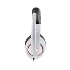 Gembird Stereo headset with rotating microphone, glossy white