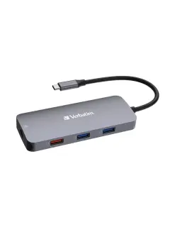 Hub Verbatim CMH-09 #32152 USB-C Pro, 9 priključaka, HDMI/RJ45/2x USB-C/USB-A 3.2 Gen2/2x USB-A 3.2 Gen1/SD/microSD