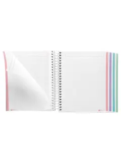 Kolegij blok Miquelrius A6 70g 120L spiralni crte happy flower crna MR4333