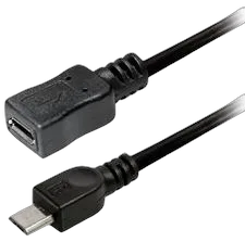 Transmedia USB 5pin micro B plug to USB 5pin micro B jack 1,2 m