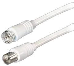 Transmedia TV-SAT Kabel F to IEC 5m, White
