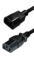 Transmedia IEC320 C14 plug -IEC320 C13 jack 1,5m