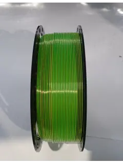 Silk PLA filament 1.75 mm, 1 kg, yellow/green