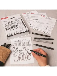 Marker Uni pin gift set Lettering + tehnička ol M5-228 u kutiji 8/1