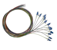 NFO Fiber optic pigtail LC UPC, SM, G.652D, 900um, 1.5m, 12 pack