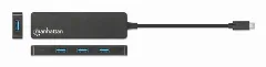 Manhattan Hub 4-Port USB 3.0 5Gbps, crni