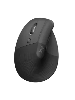 Logitech Lift, ergonomski miš za ljevake, crni