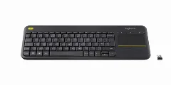 Logitech K400 PLUS Wireless Touch Keyboard, Black, HR