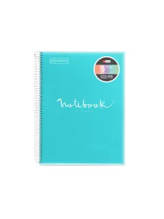 Kolegij blok Miquelrius A4 90g 120L spiralni crte Polypropylene emotions sky blue MR48567