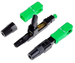 NFO Connector - fiber optic fast connector, SM 9 125, SC APC