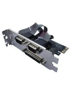 Asonic PCIE 2x ser. (RS232), 1x paralel port, + LP