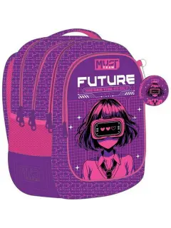 Ruksak školski Must team Anime girl 4 pretinca 32x26x43cm 587206