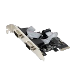 Gembird 2 serial port PCI-Express add-on card, with extra low-profile bracket