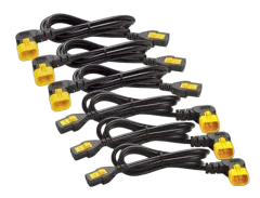 APC Power Cord Kit (6 ea), Locking, C13 TO C14 (90 Degree), 0.6m
