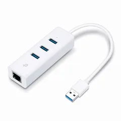 TP-Link USB 3.0 3-Port Hub Gigabit Ethernet Adapter 2 in 1 USB Adapter