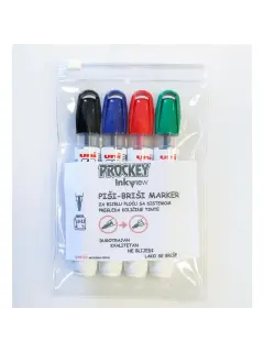 Marker Uni pak pwb-202 za bijelu ploču crni, crveni, plavi, zeleni 4/1