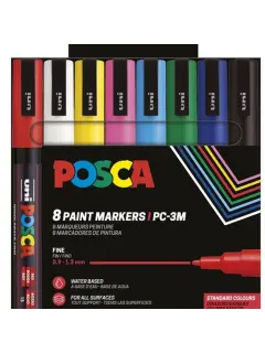 Uni pak marker Posca pc-3m sortirane boje 8/1 kartonsko pak