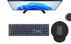 Manhattan ergonomska podloga za miša, gel, crna