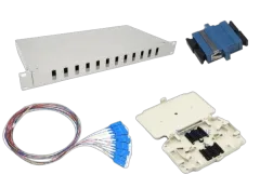 NFO Patch Panel 1U 19" Closed - Singlemode 12x SC UPC Duplex Adapter Pigtail kazeta SET