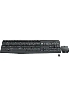 Tipkovnica + Miš Logitech MK235 Wireless Desktop, bežična, siva 920-007931