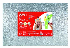 Pjenasti papir Apli 400x600mm gliter srebrni 3L 13176