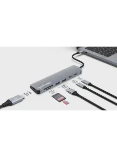 Manhattan docking USB-C 7 u 1 HDMI 4K@60Hz