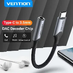 Vention USB-C Male to 3.5MM Earphone Jack Adapter 0.1M White