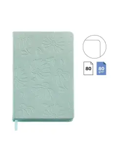 Notes Miquelrius A5 80L 80g čisti reljefno zeleni daisies MR8190