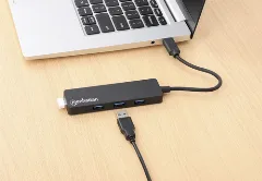 Manhattan Hub 4-Port USB 3.0 5Gbps, crni