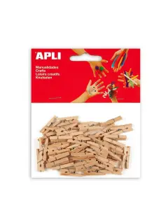 Štipaljke Apli 25x3mm mini drvene 45/1 13478