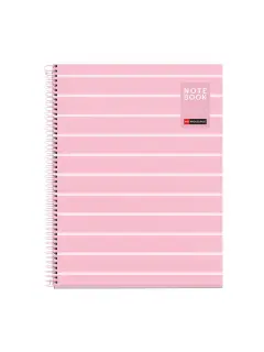 Kolegij blok Miquelrius A4 90g 80L spiralni kocke Between the lines Pink MR4512