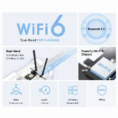 Mercusys AX3000 Wi-Fi 6 Bluetooth 5.3 PCIe Adapter